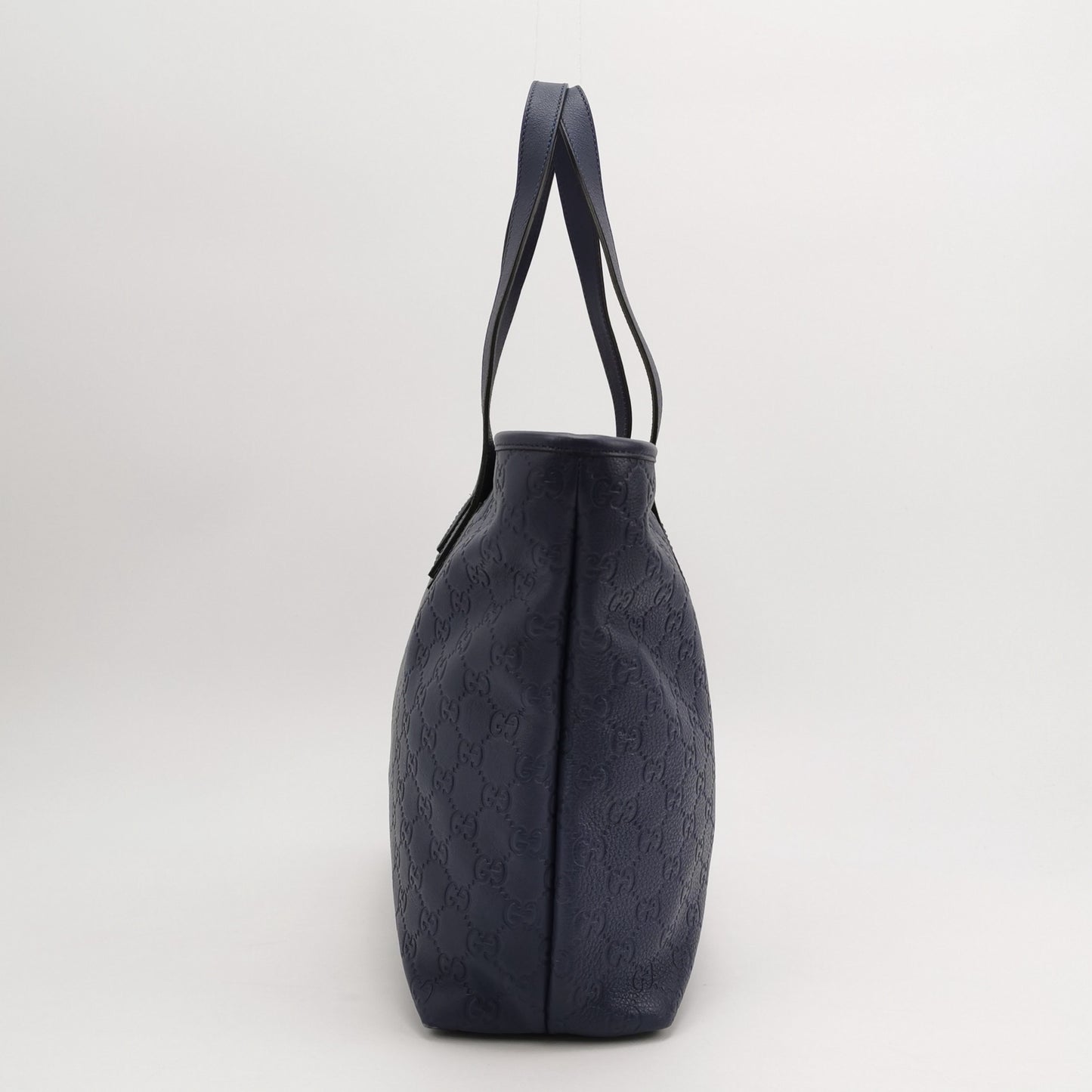Gucci - Guccissima Shopper Tote 211137-BNX1G-4233 - Grained leather - Navy - (medium)
