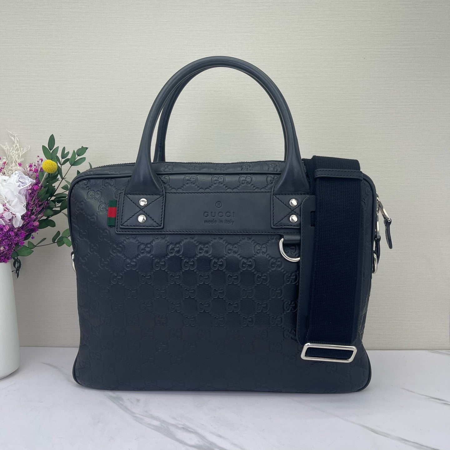 Gucci - Guccissima Tote - Leather - Black - (Large)