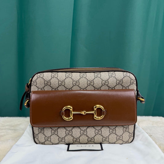 Gucci - Horsebit 1955 Camera Bag - Leather - Brown - (small)