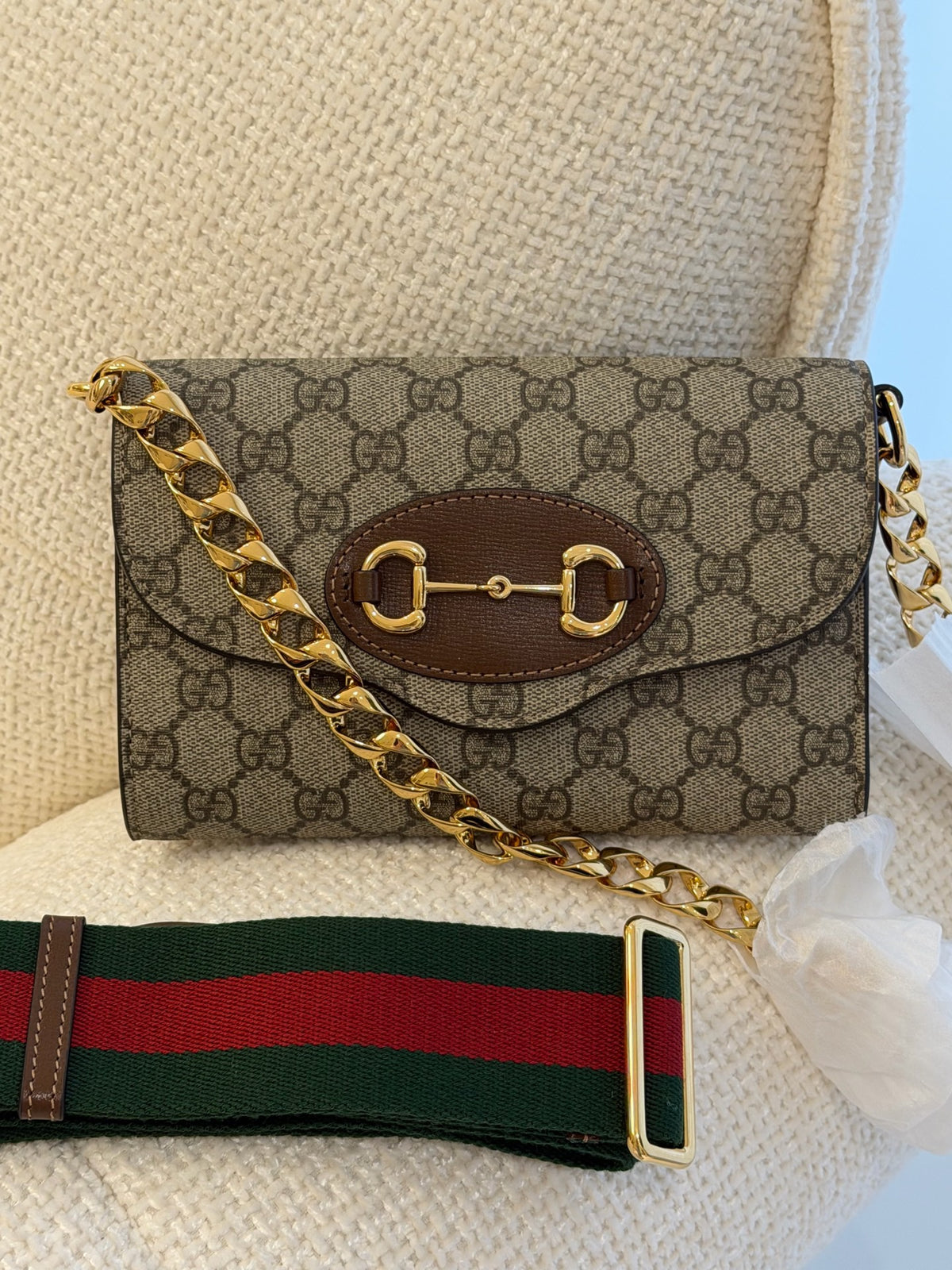 Gucci - Horsebit 1955 - Cloth - Beige - (mini)