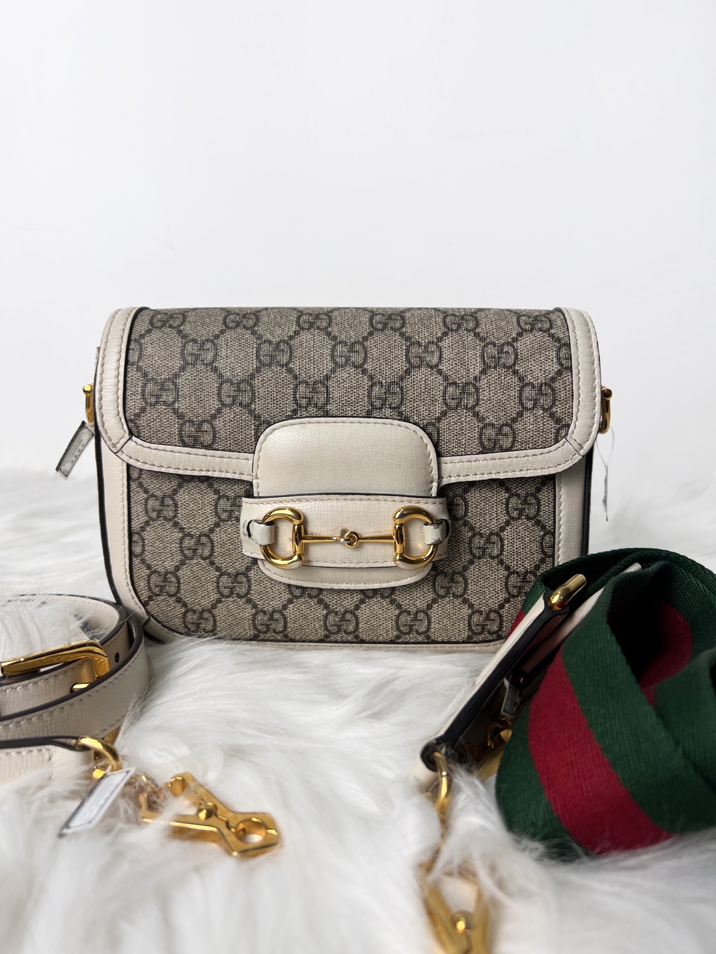 Gucci - Horsebit 1955 - Cloth - Beige - (mini)