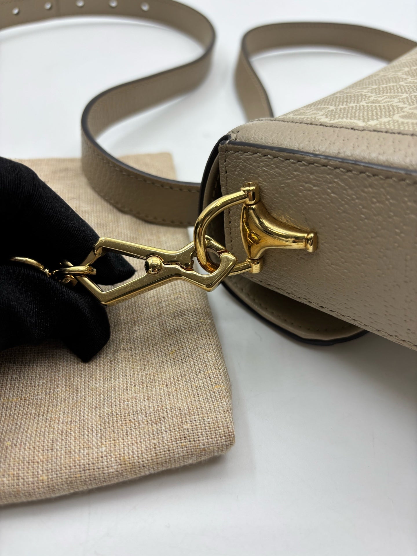 Gucci - Horsebit 1955 - Cloth - Beige - (mini)