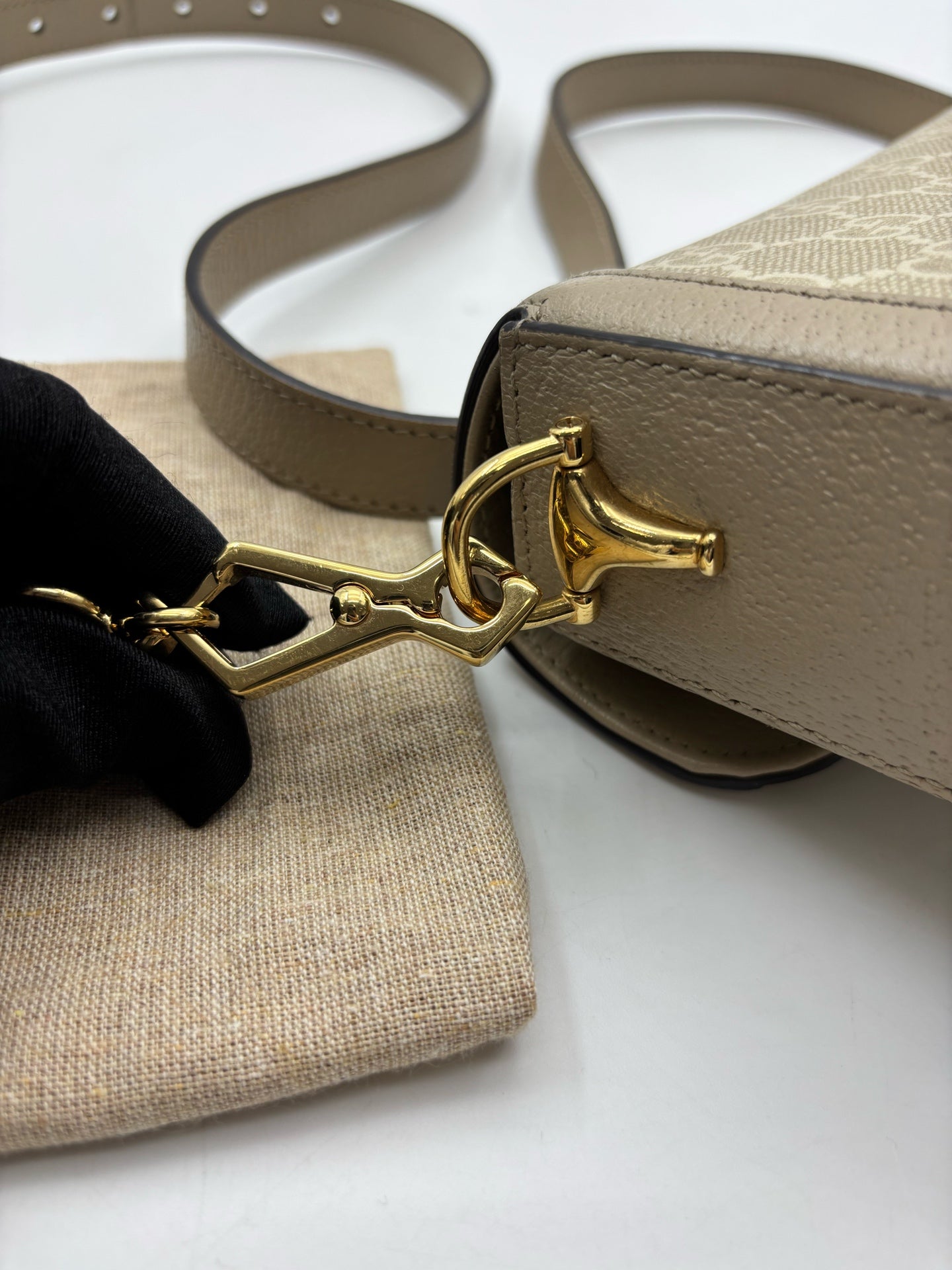 Gucci - Horsebit 1955 - Cloth - Beige - (mini)