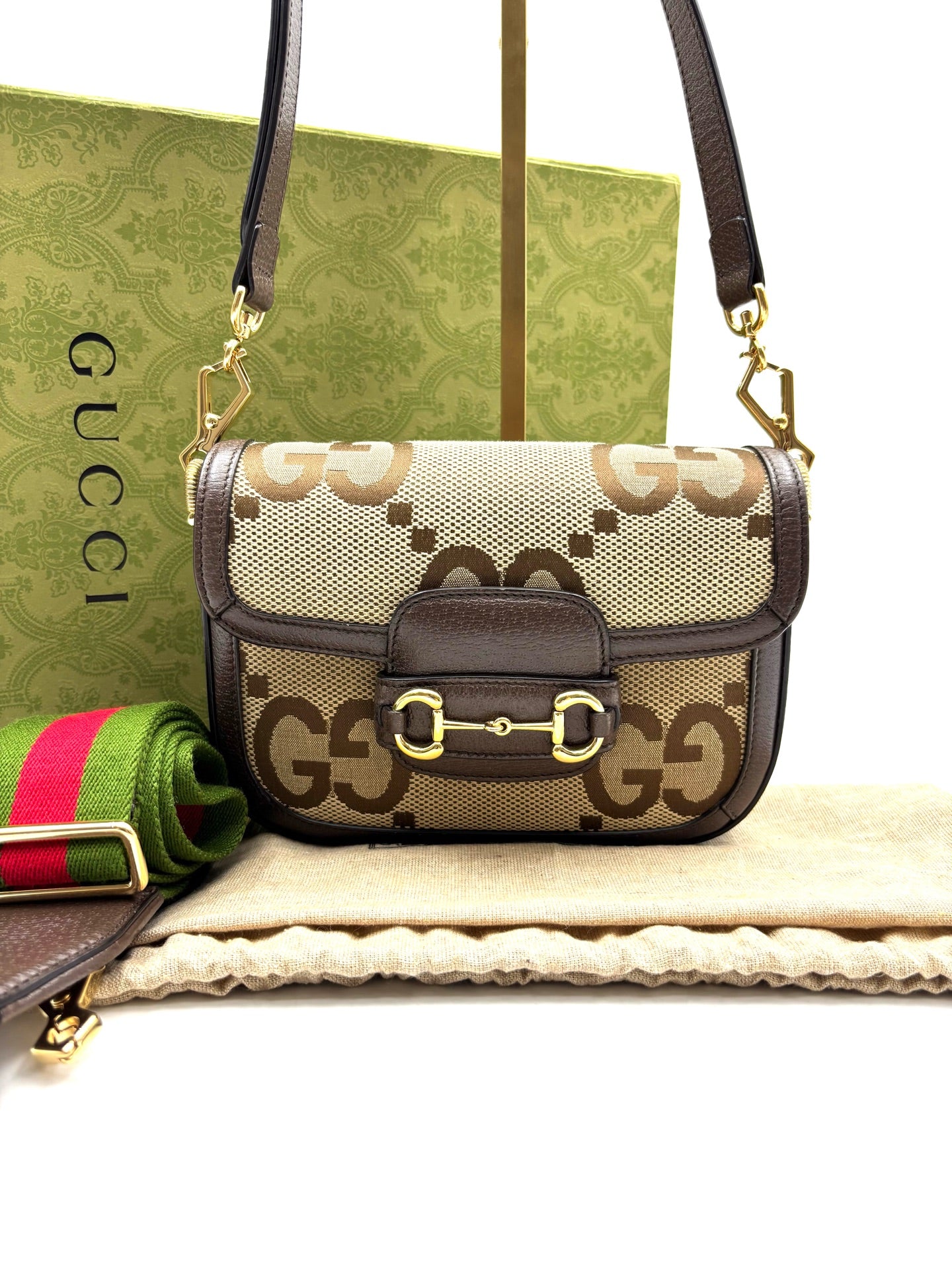 Gucci - Horsebit 1955 - Cloth - Brown - (mini)