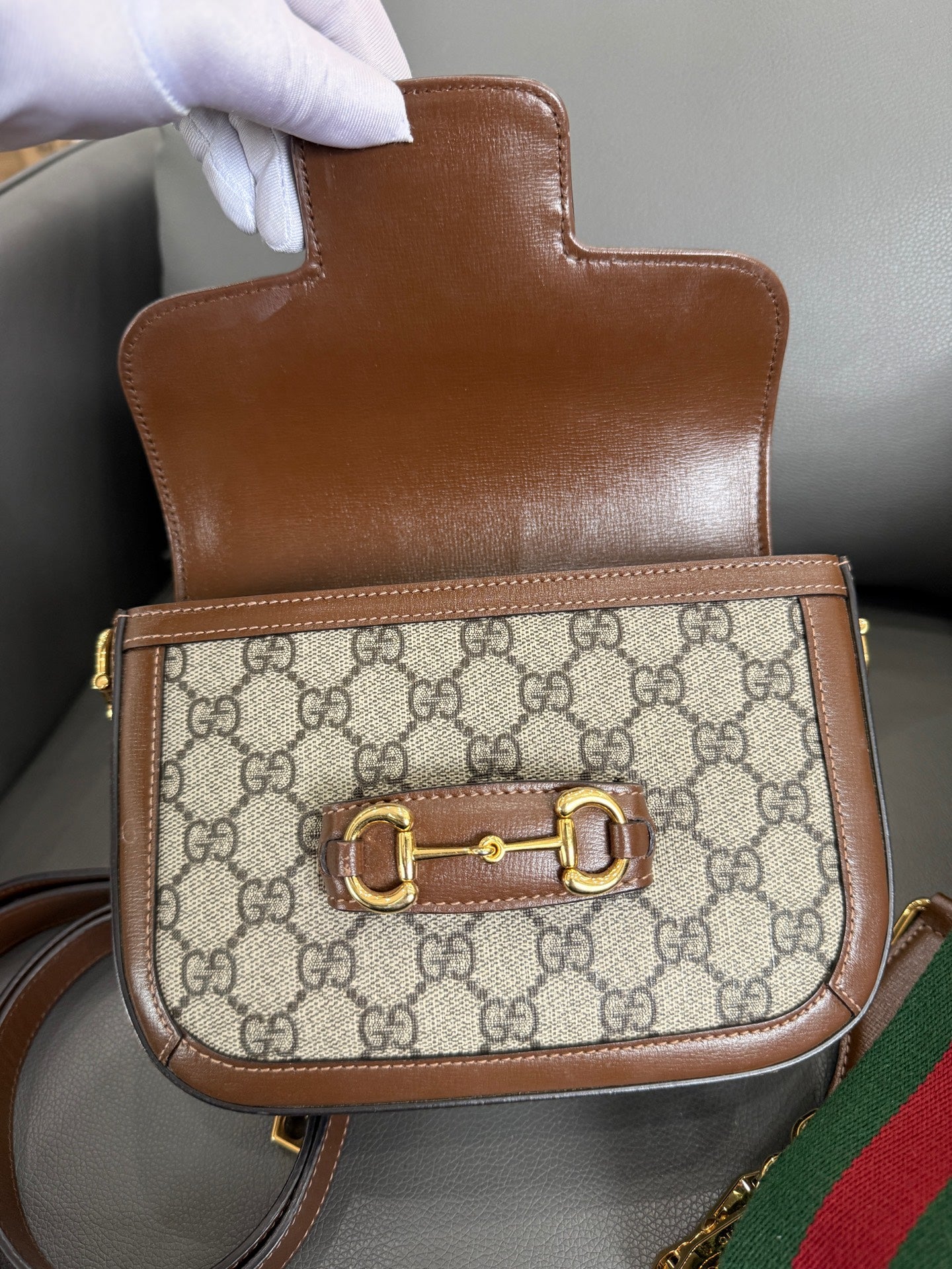 Gucci - Horsebit 1955 - Cloth - Brown - (small)