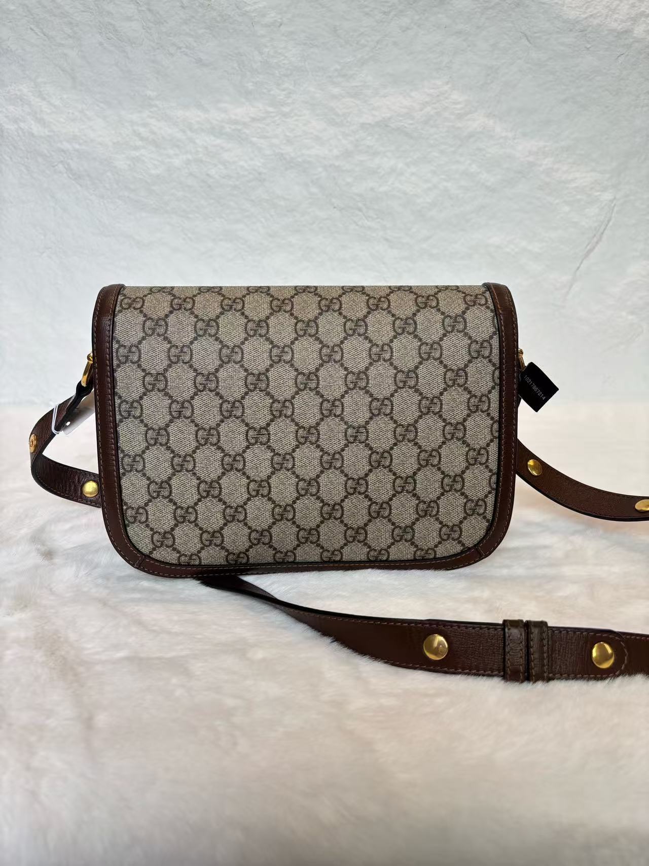 Gucci - Horsebit 1955 - GG Supreme canvas and leather - Brown - (Small)