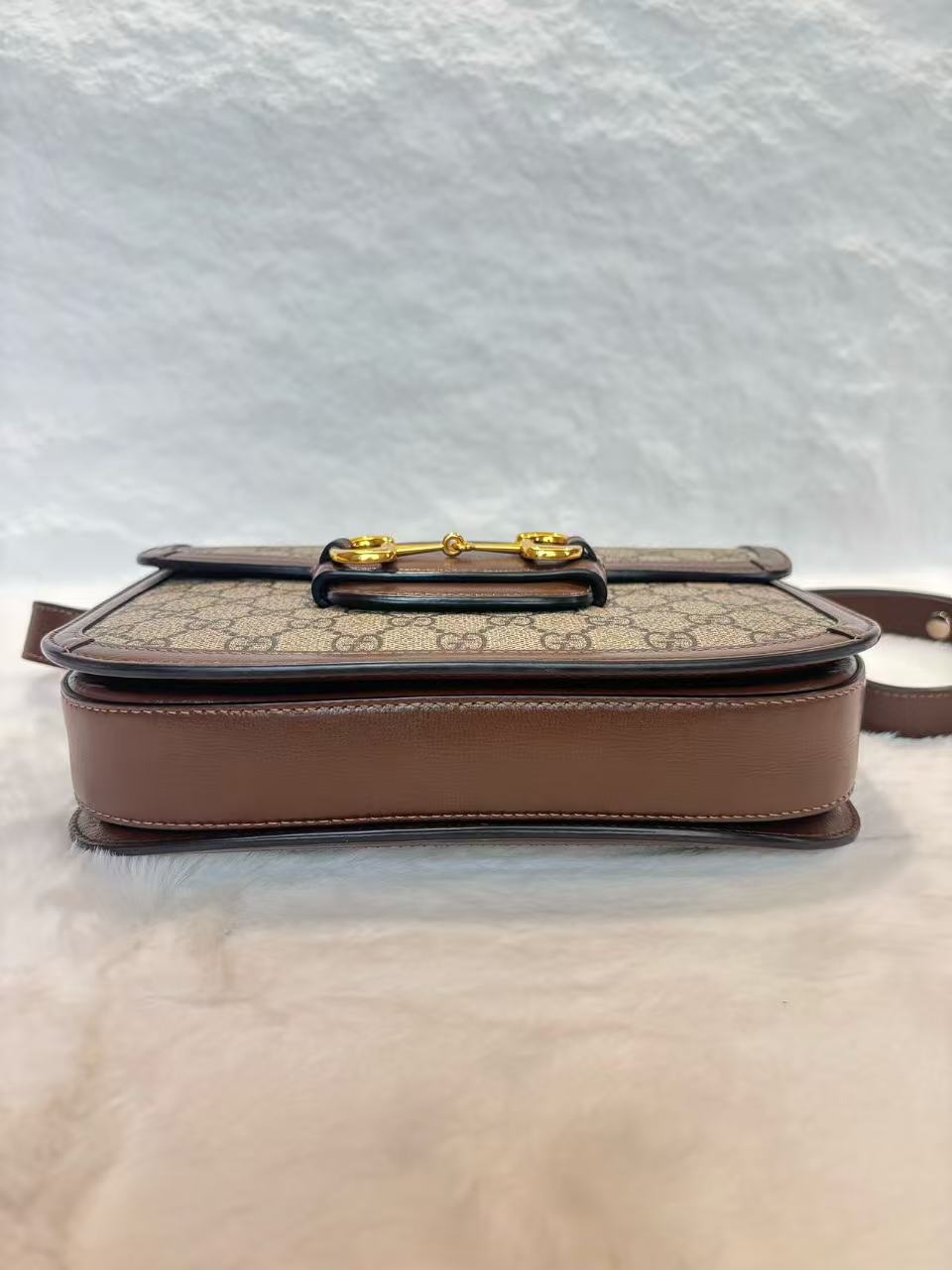 Gucci - Horsebit 1955 - GG Supreme canvas and leather - Brown - (Small)