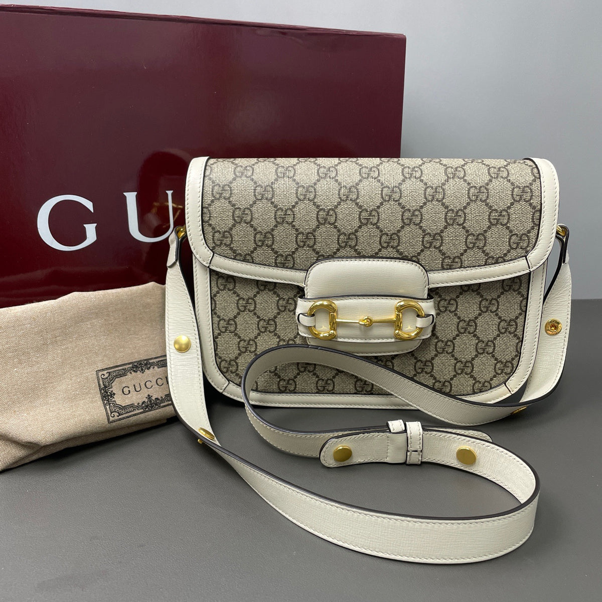 Gucci - Horsebit 1955 Medium - Cloth - Beige - (medium)