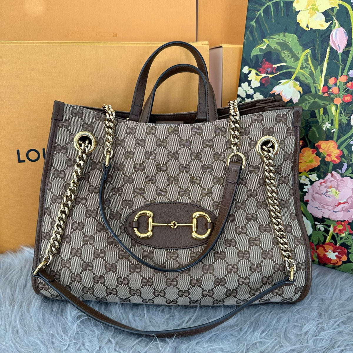 Gucci - Horsebit 1955 Medium - Cloth - Beige - (medium)