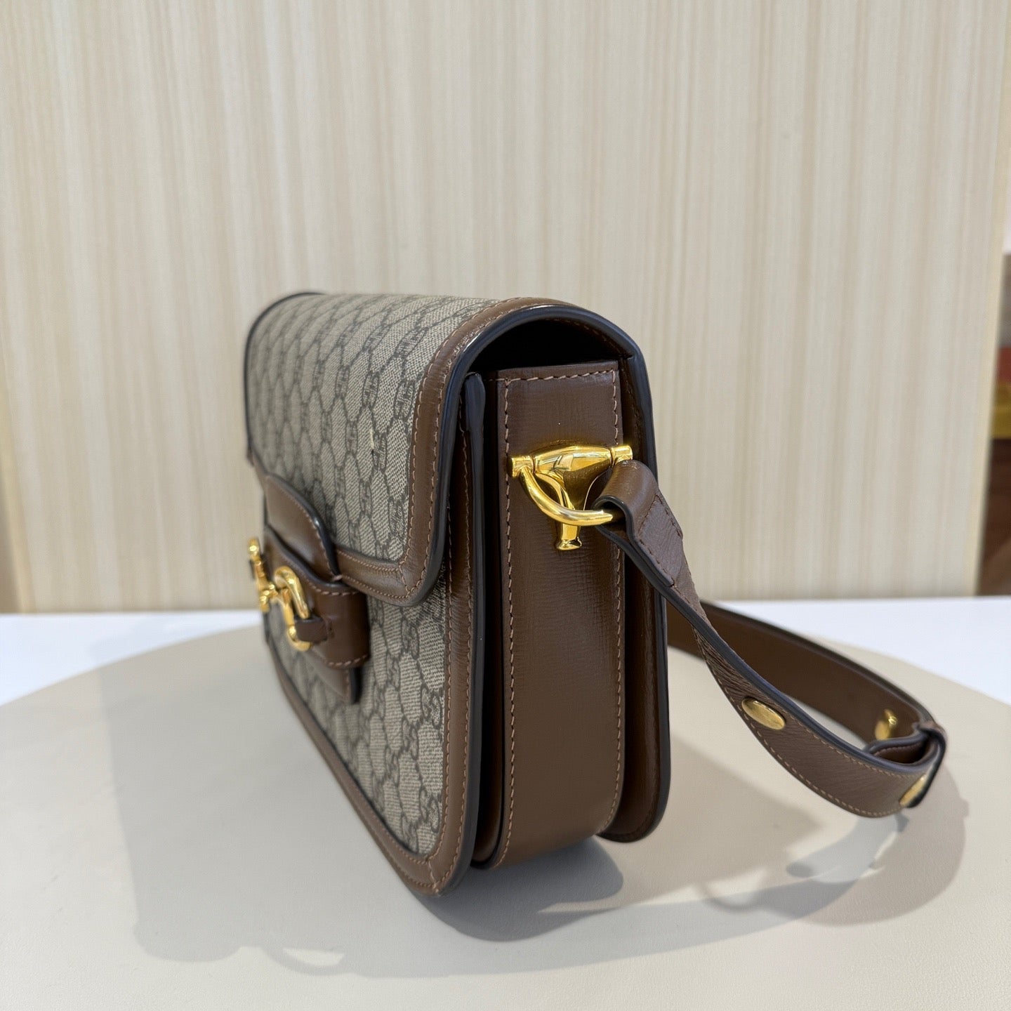 Gucci - Horsebit 1955 Medium Saddle Bag - Leather - Brown - (medium)