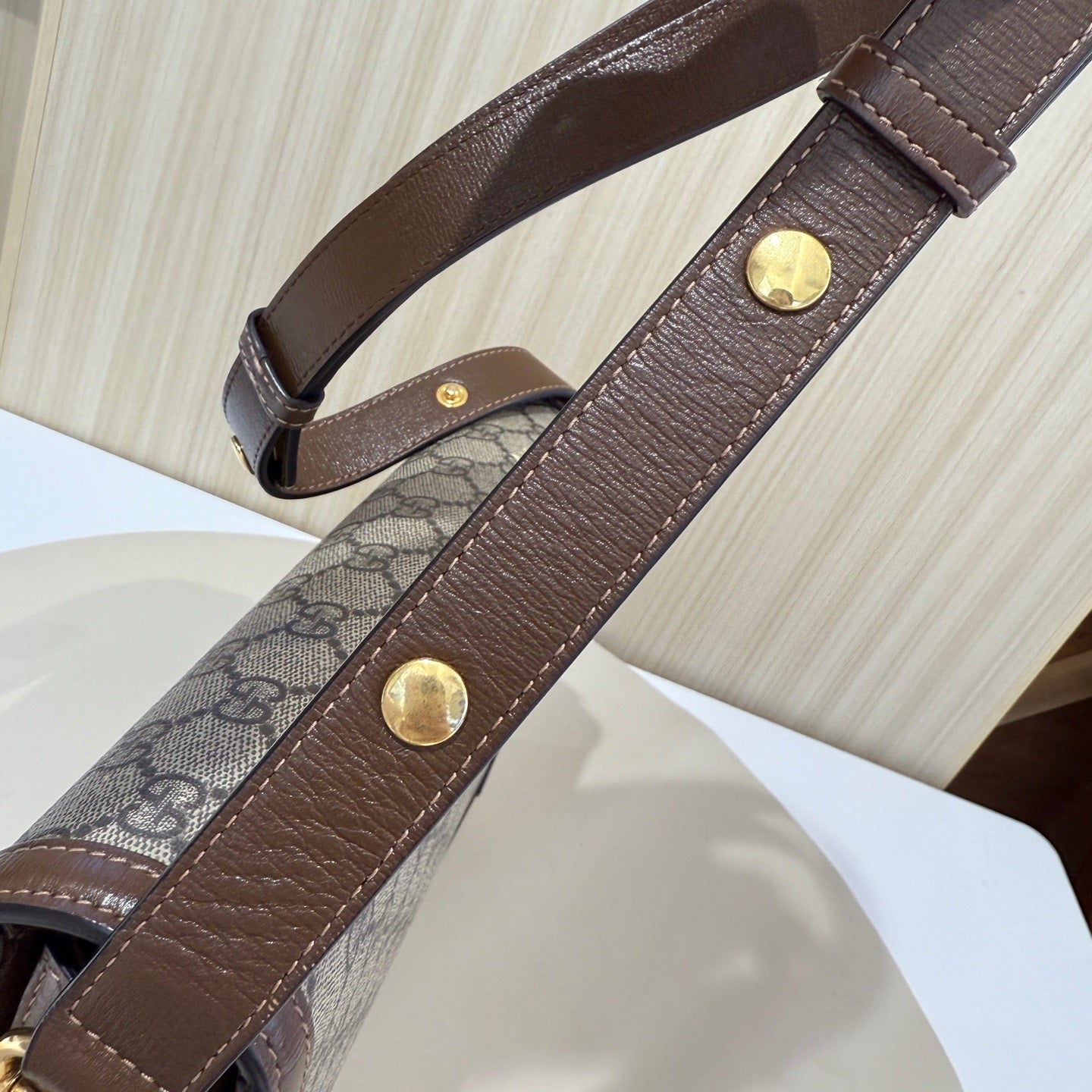 Gucci - Horsebit 1955 Medium Saddle Bag - Leather - Brown - (medium)