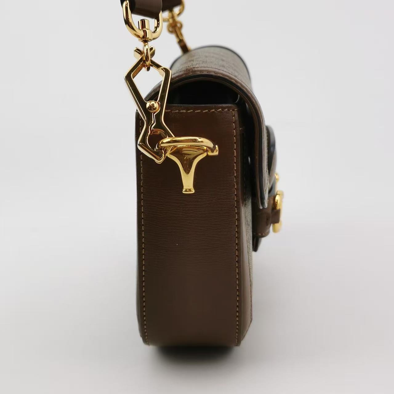 Gucci - Horsebit 1955 Mini Bag - GG Supreme canvas with leather trim - Beige and Brown with Gold-Tone Hardware - (Mini)