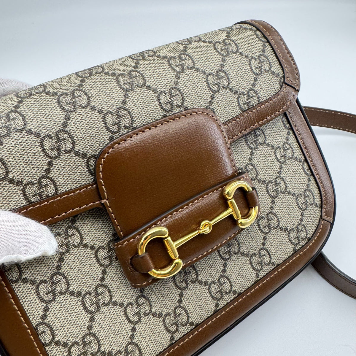 Gucci - Horsebit 1955 Mini Bag - Synthetic - Brown - (mini)