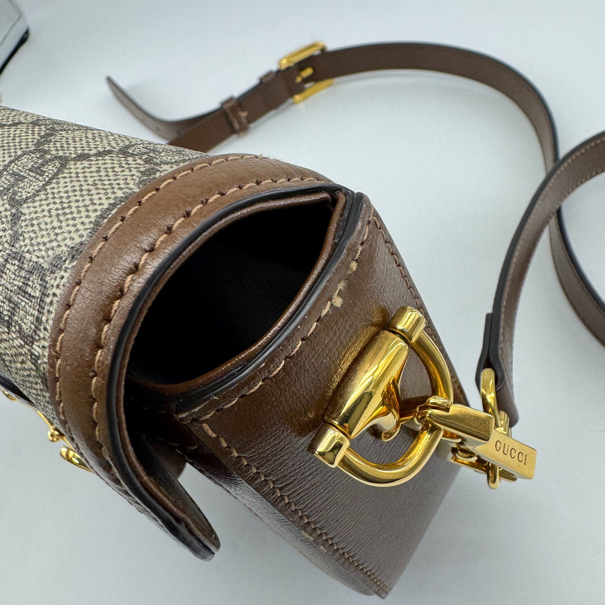 Gucci - Horsebit 1955 Mini Bag - Synthetic - Brown - (mini)