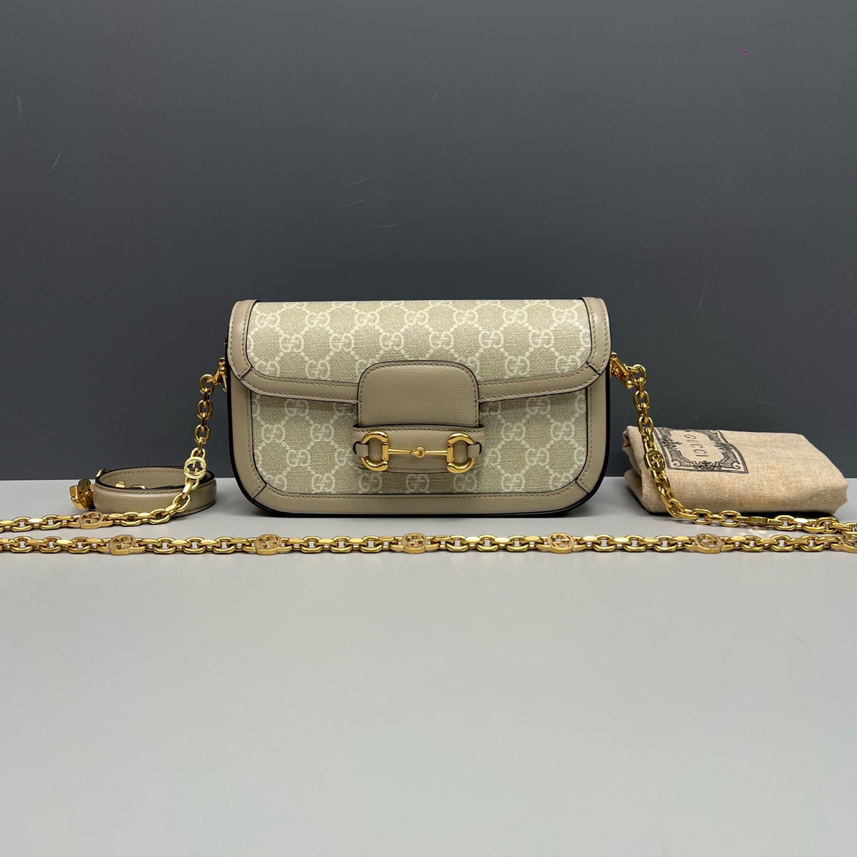 Gucci - Horsebit 1955 Mini - Cloth - Beige - (mini)