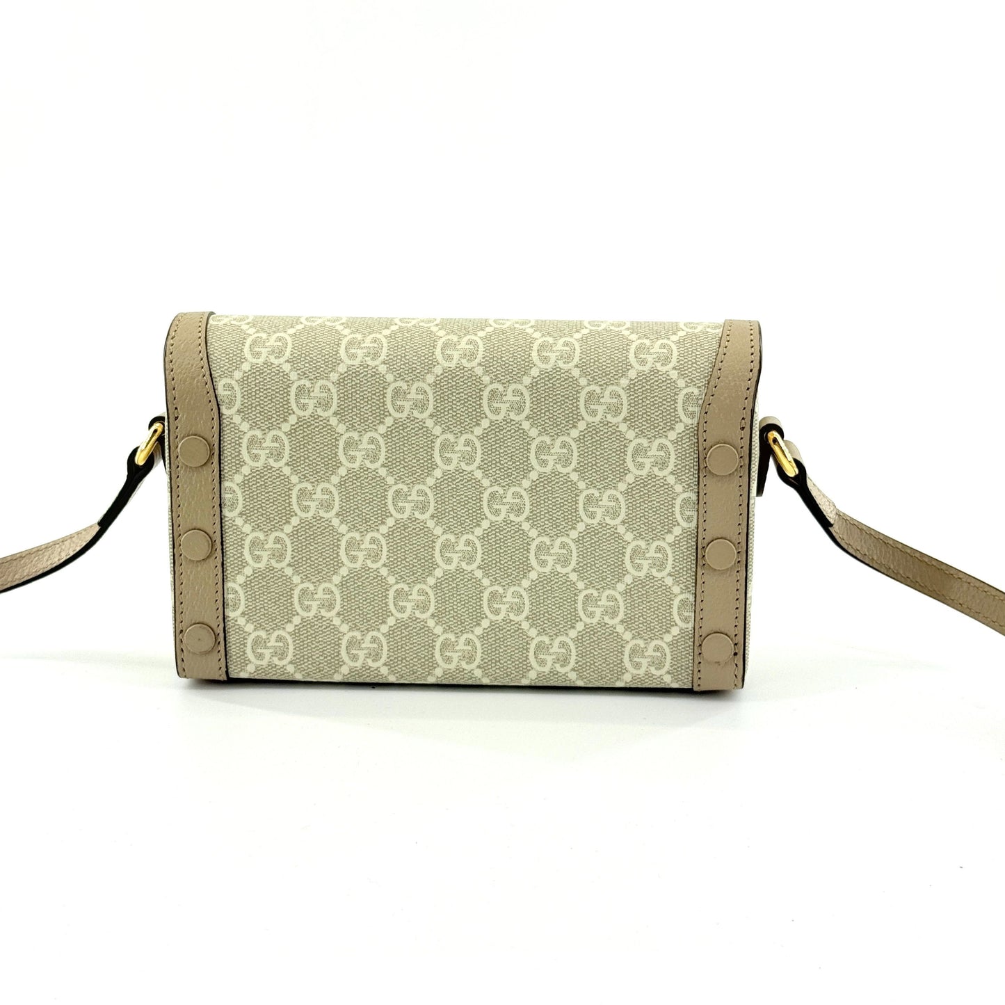 Gucci - Horsebit 1955 Phone Bag - GG Supreme canvas with leather trim - Beige - (mini)