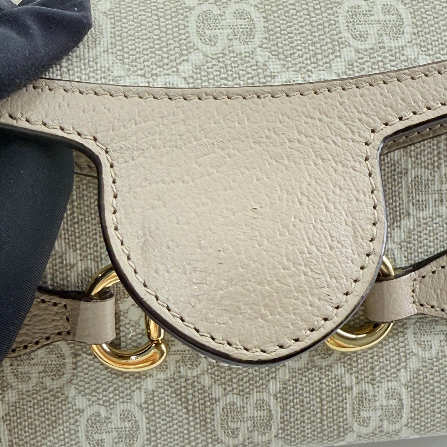 Gucci - Horsebit 1955 Phone Bag - GG Supreme canvas with leather trim - Beige - (mini)