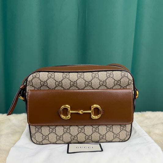 Gucci - Horsebit 1955 Small - Cloth - Brown - (small)