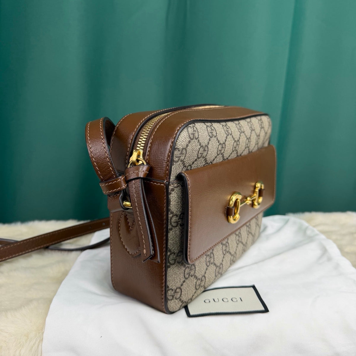 Gucci - Horsebit 1955 Small - Cloth - Brown - (small)