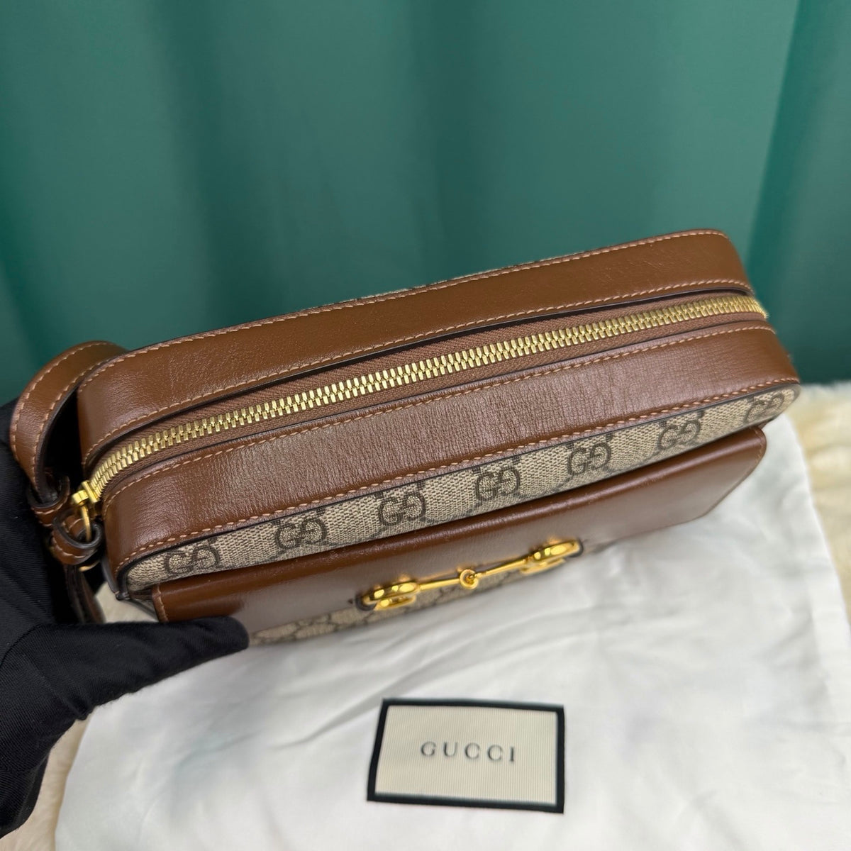 Gucci - Horsebit 1955 Small - Cloth - Brown - (small)