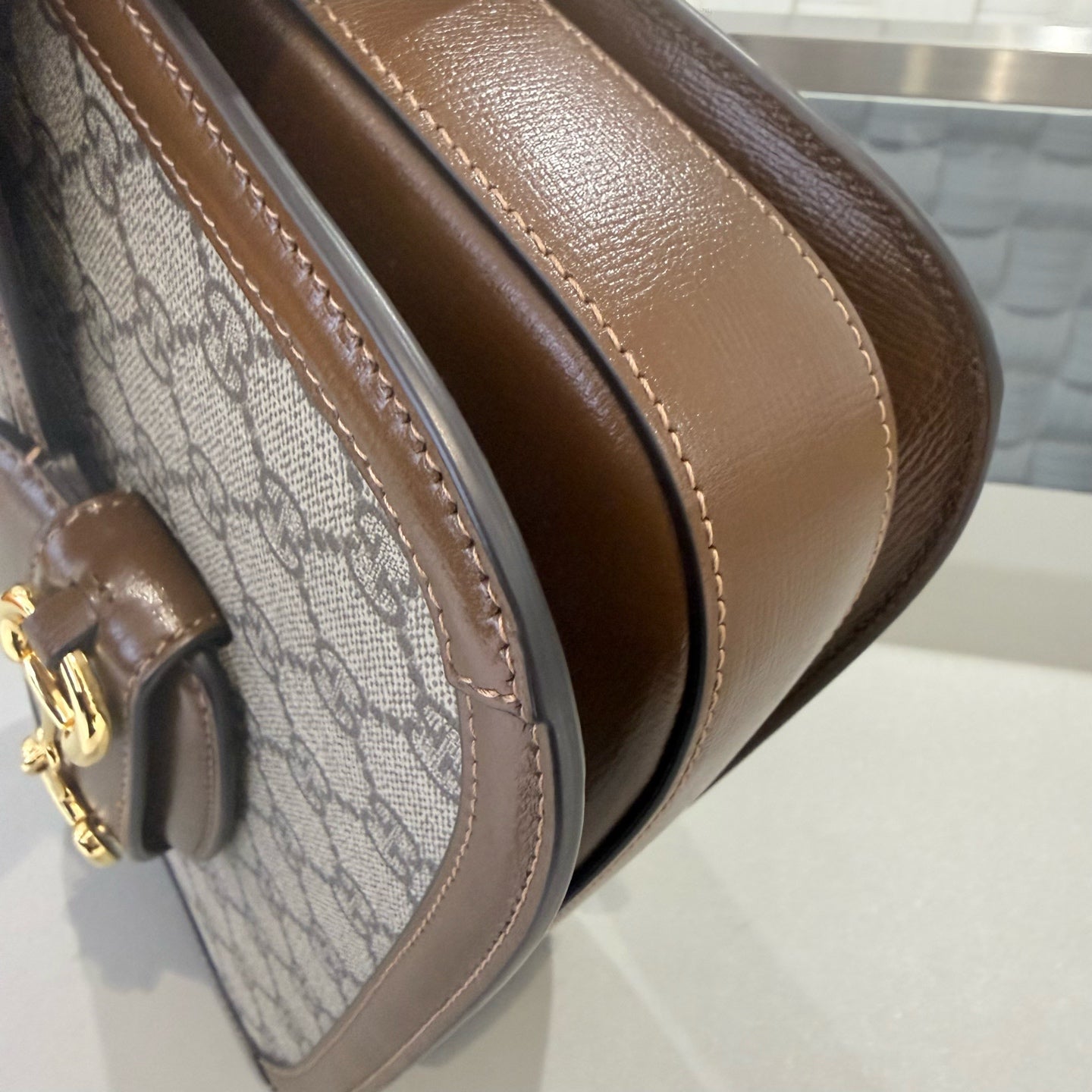 Gucci - Horsebit 1955 - Synthetic - Brown - (Medium)