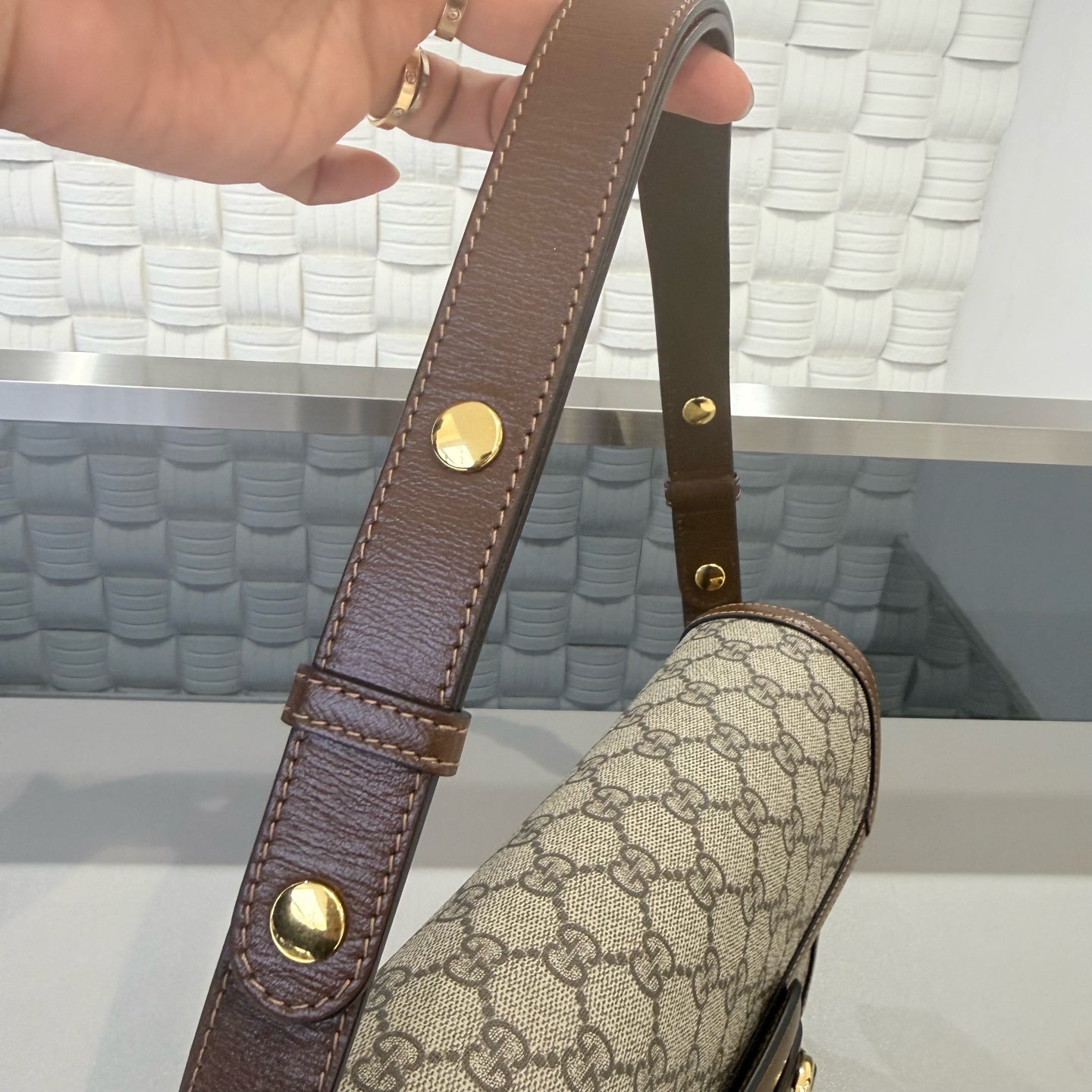 Gucci - Horsebit 1955 - Synthetic - Brown - (Medium)