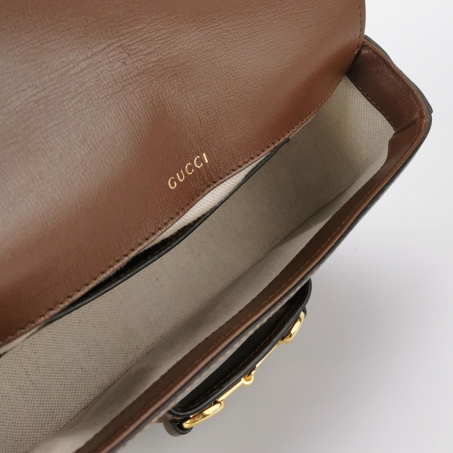 Gucci - Horsebit 1955 - Synthetic - Brown - (mini)