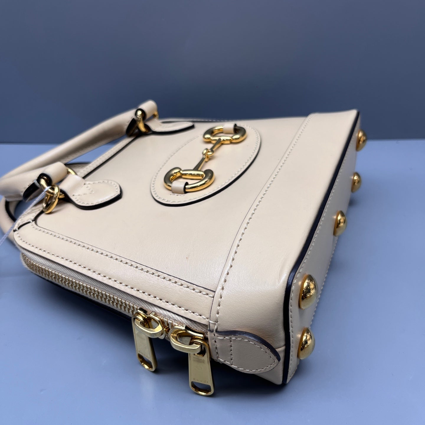 Gucci - Horsebit 1955 Top Handle Bag - Leather - Beige - (small)