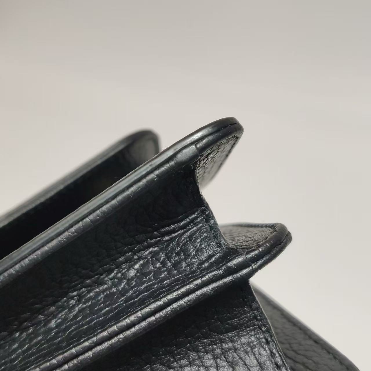 Gucci - Interlocking G Chain Shoulder Bag - Grained leather - Black - (mini)