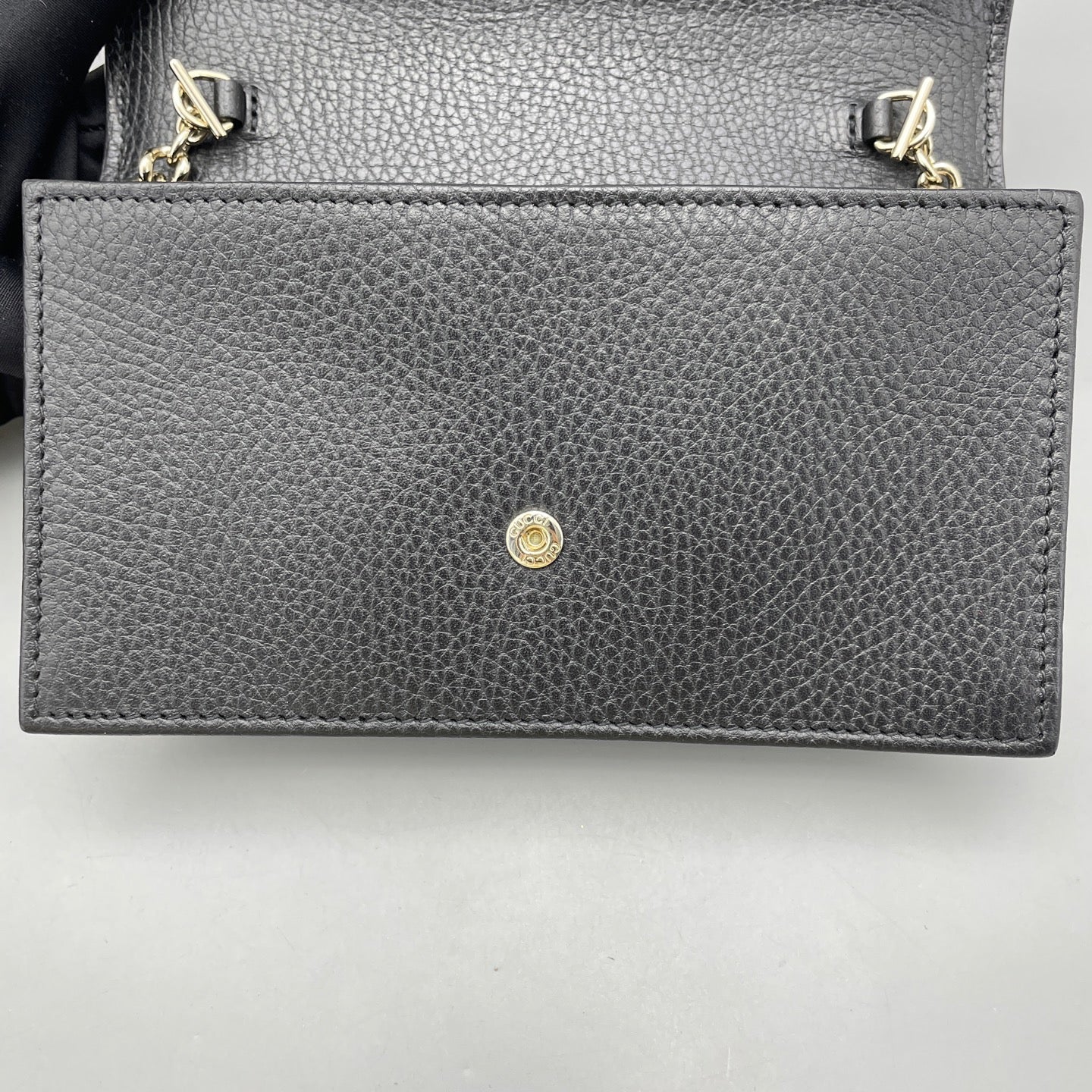 Gucci - Interlocking G Chain Wallet - Leather - Black - (mini)