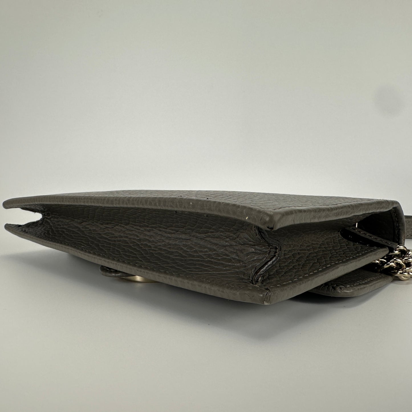 Gucci - Interlocking G Chain Wallet - Leather - Grey - (mini)