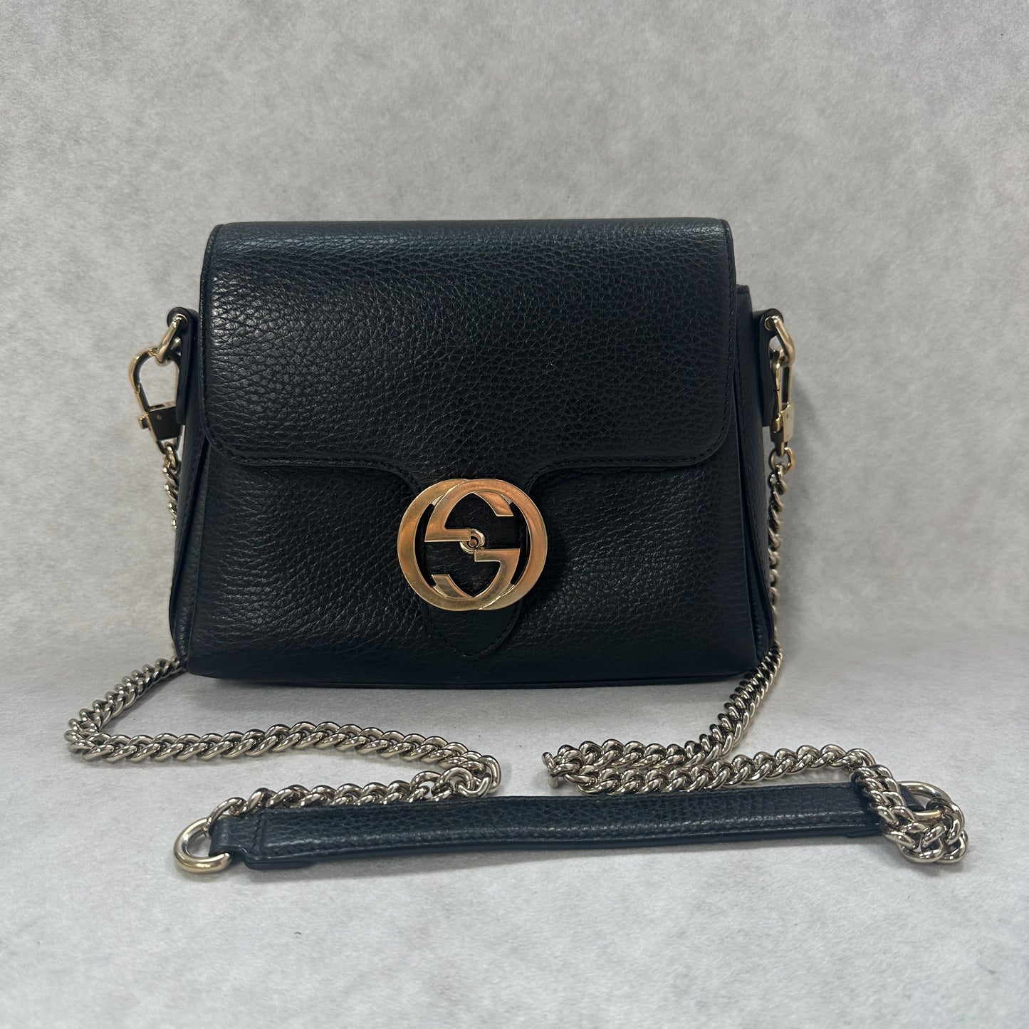 Gucci - Interlocking G - Leather - Black - (small)