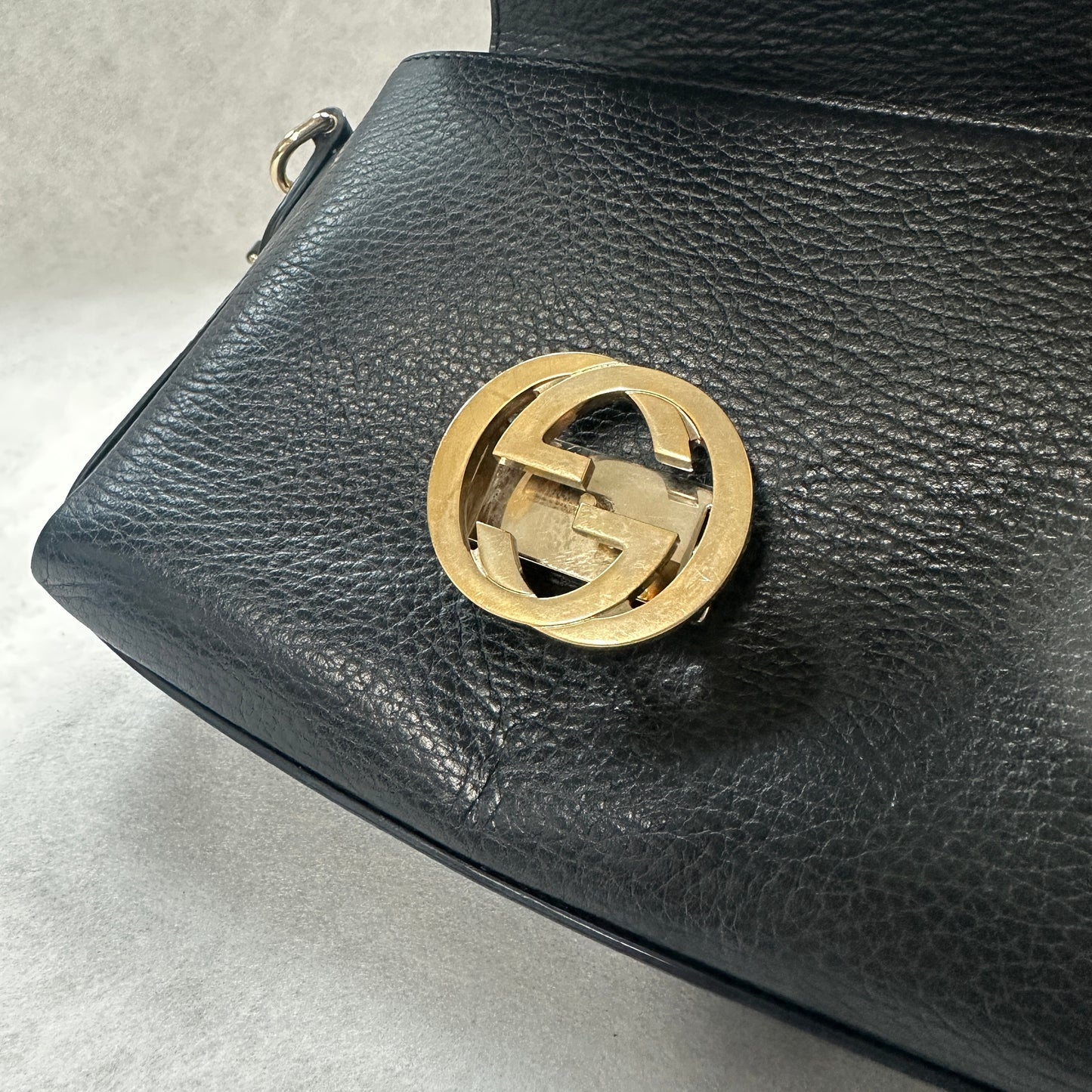 Gucci - Interlocking G - Leather - Black - (small)