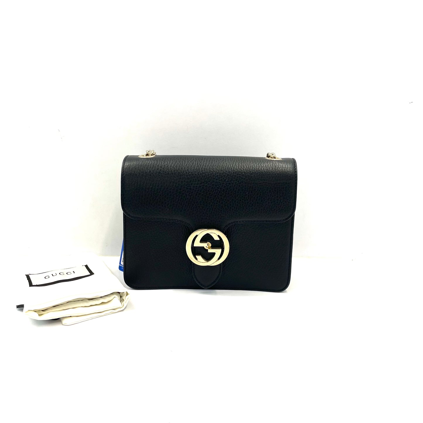 Gucci - Interlocking G Shoulder Bag - Leather - Black