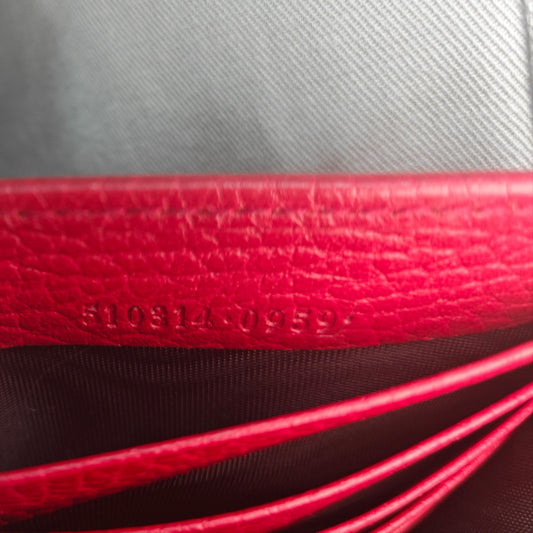 Gucci - Interlocking G Wallet on Chain - Leather - Red - (mini)