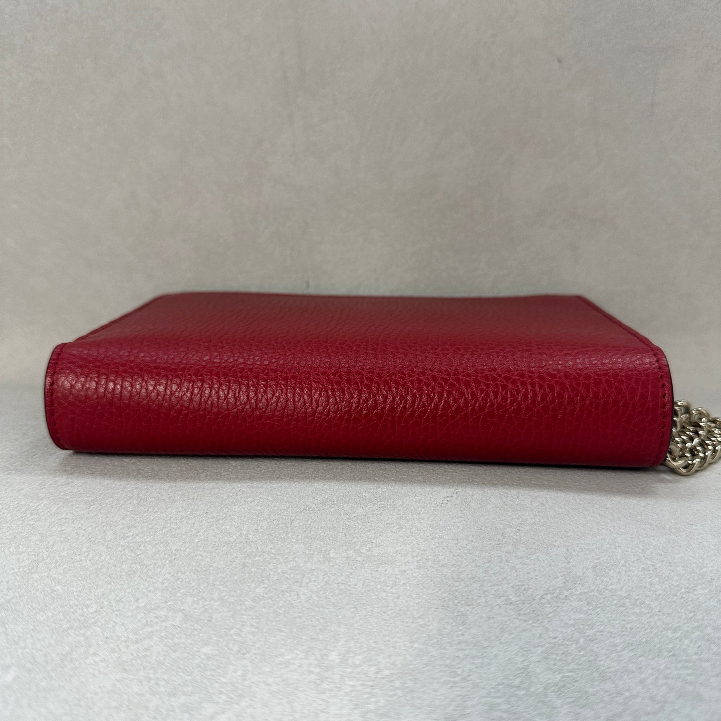 Gucci - Interlocking G Wallet on Chain - Leather - Red - (mini)