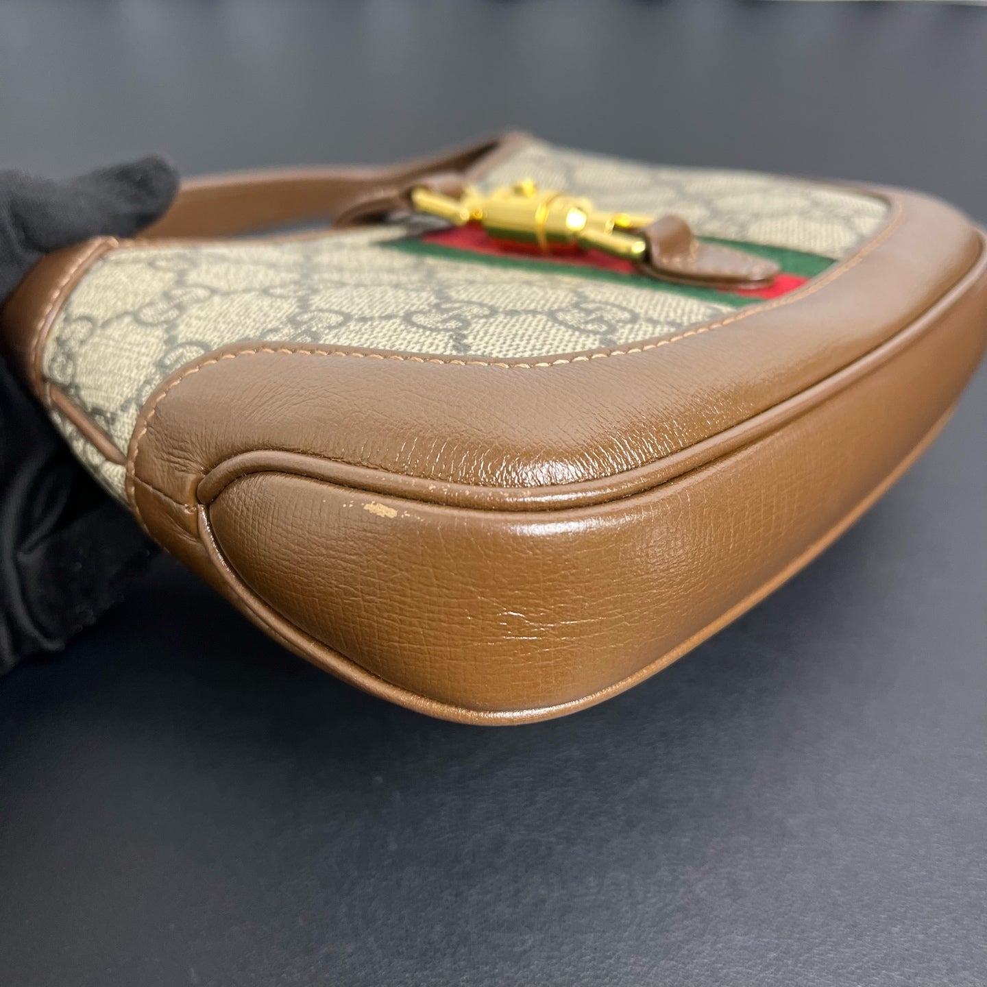 Gucci Jackie 1961 Coated canvas, Leather Brown - view 3