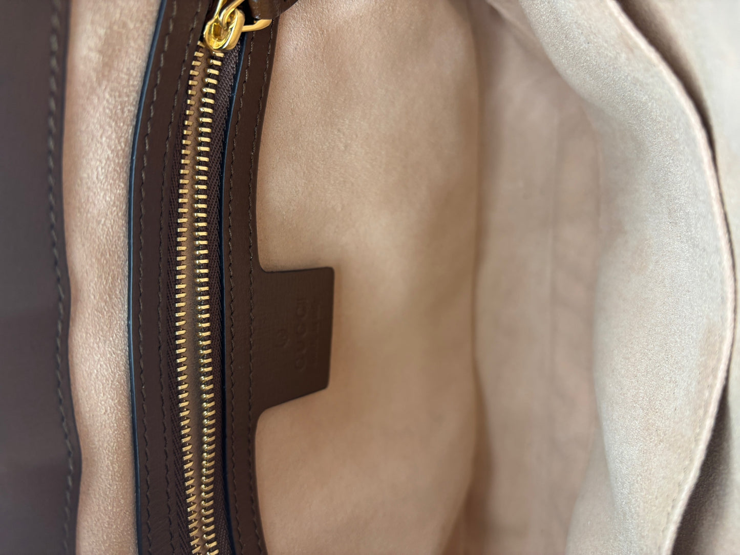 Gucci - Jackie 1961 - GG Supreme canvas with leather trim - Ebony and Brown - (small)