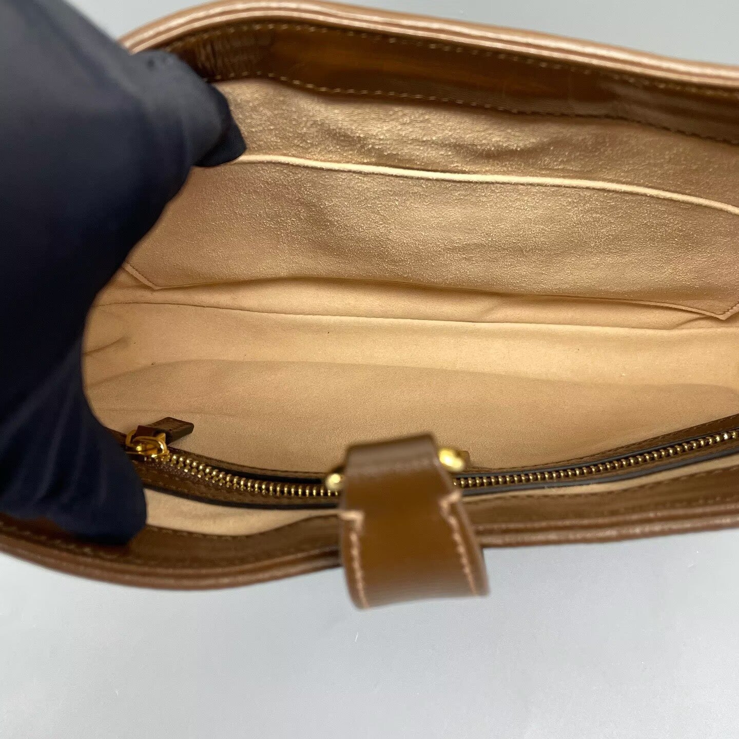 Gucci - Jackie 1961 Shoulder Bag - GG Supreme canvas with leather trim - Brown - (small)