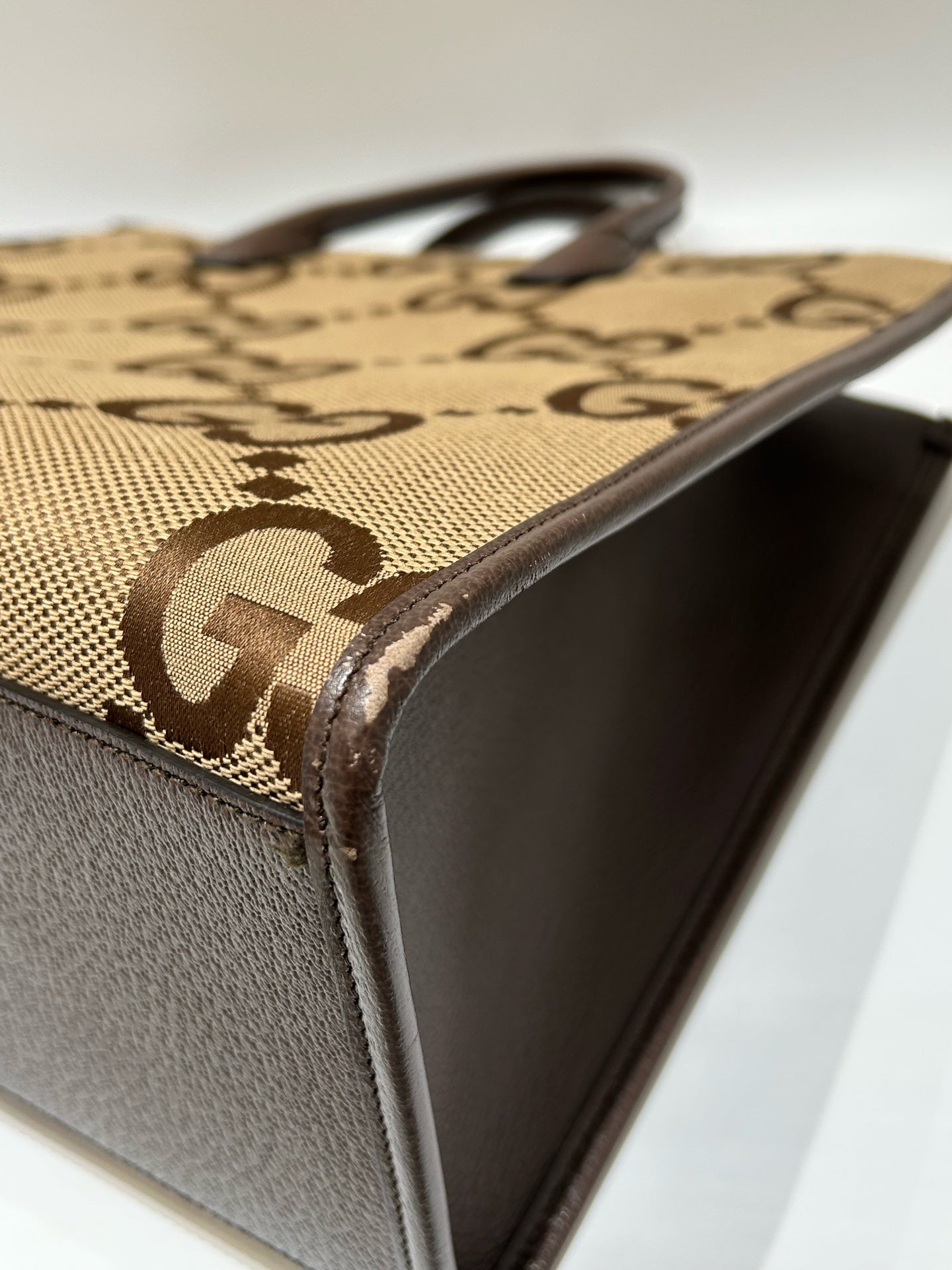 Gucci - Jumbo GG Tote - Cloth - Brown - (medium)