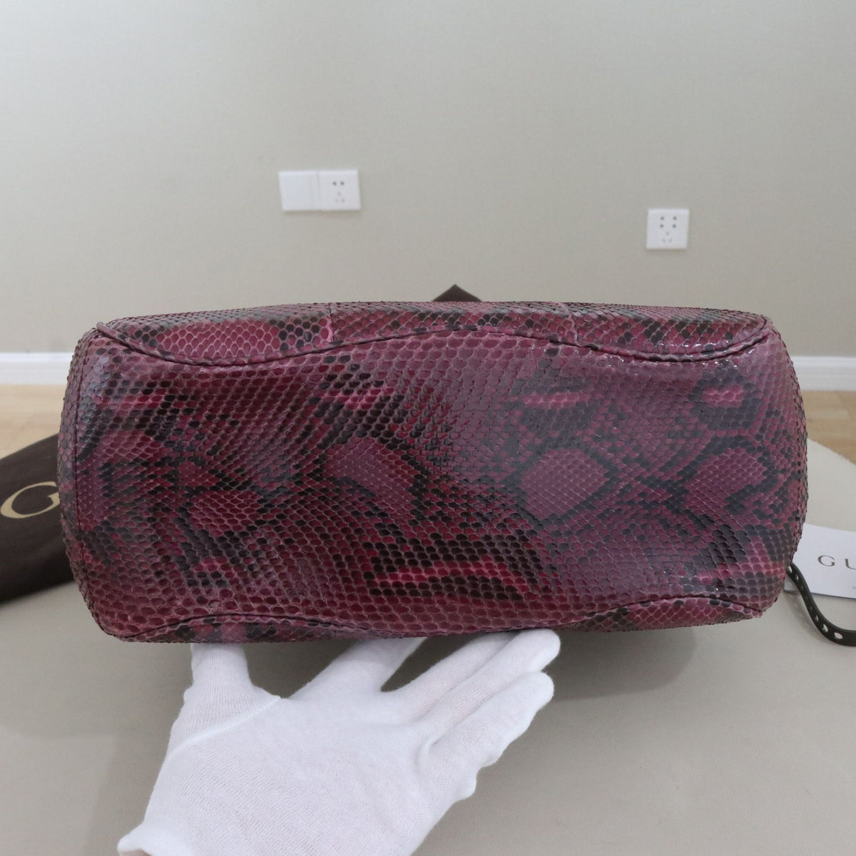 Gucci - Lady Lock - Exotic leathers - Python - Burgundy - (medium)