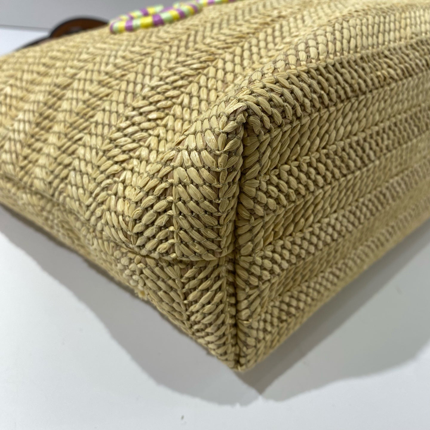 Gucci - Lido Raffia Woven Tote - Raffia with leather trim - Beige with brown trim and multicolour logo - (Medium)