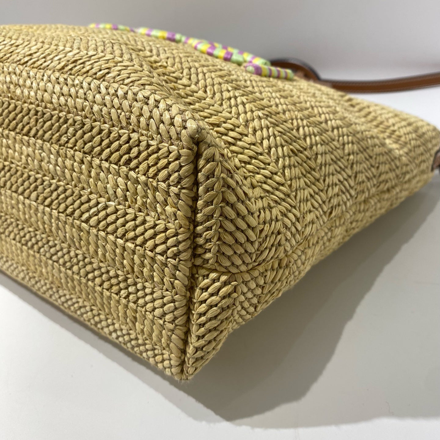 Gucci - Lido Raffia Woven Tote - Raffia with leather trim - Beige with brown trim and multicolour logo - (Medium)