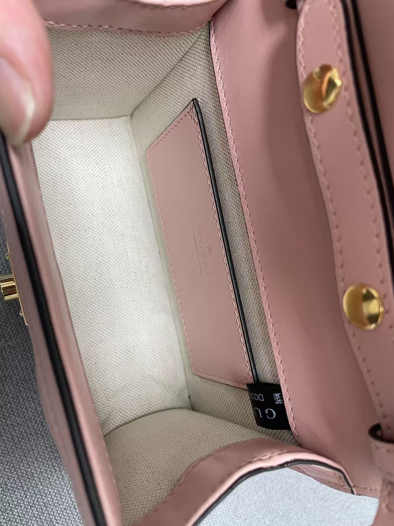 Gucci - Lock Mini Top Handle Bag - Leather - Pink - (mini)