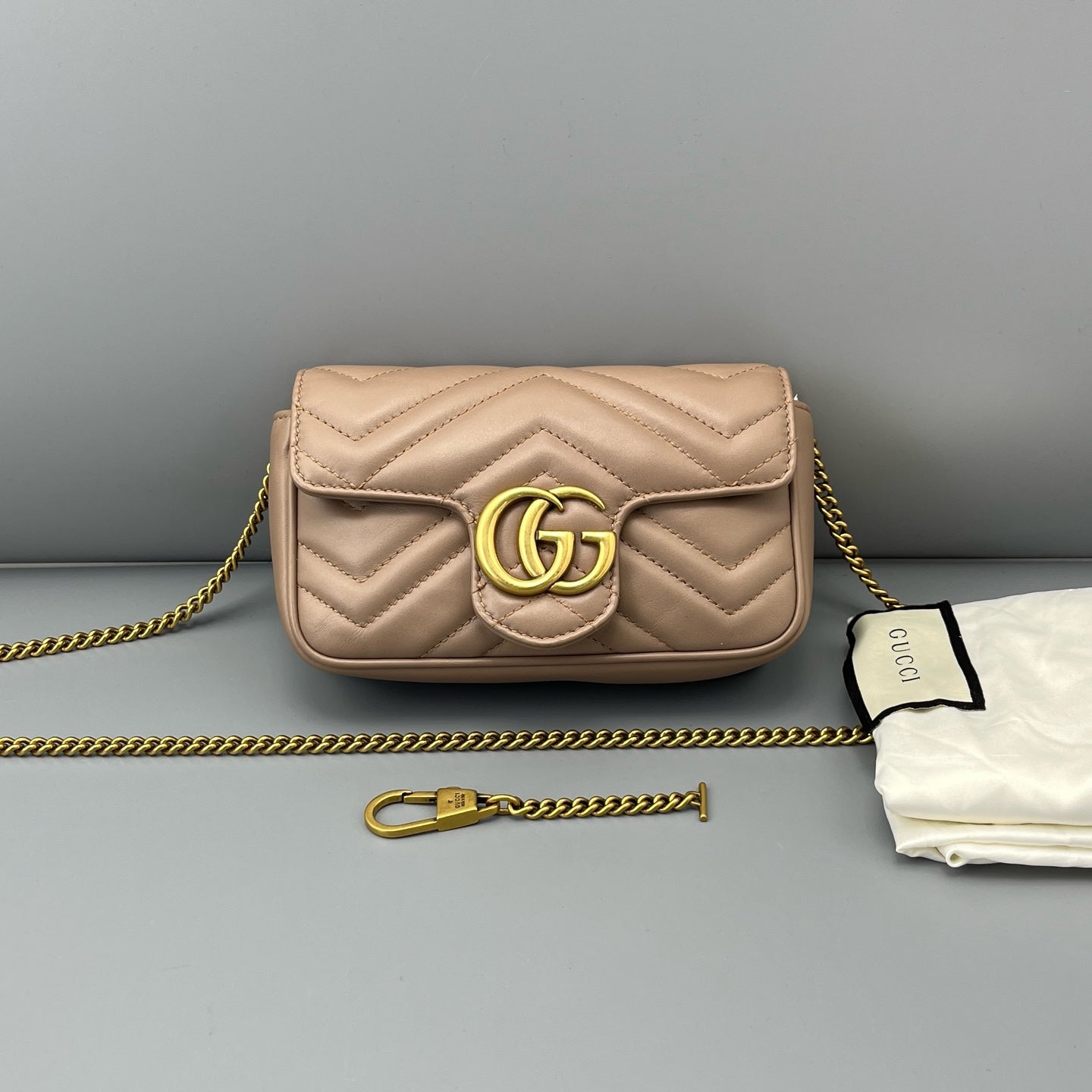 Gucci - Marmont - Leather - Beige