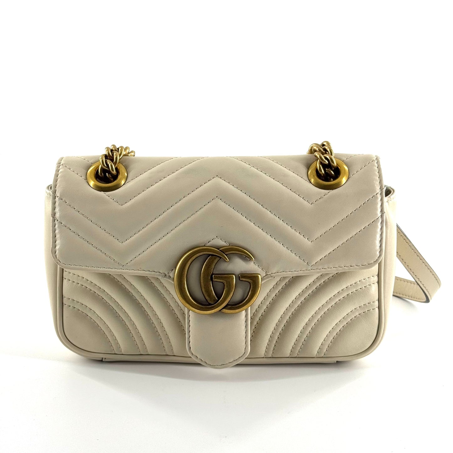 Gucci Marmont 22 Leather Beige - view 1