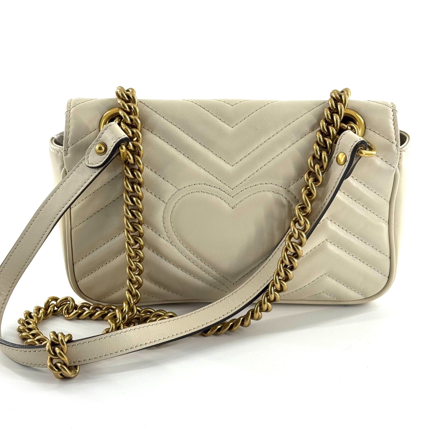 Gucci Marmont 22 Leather Beige - view 12