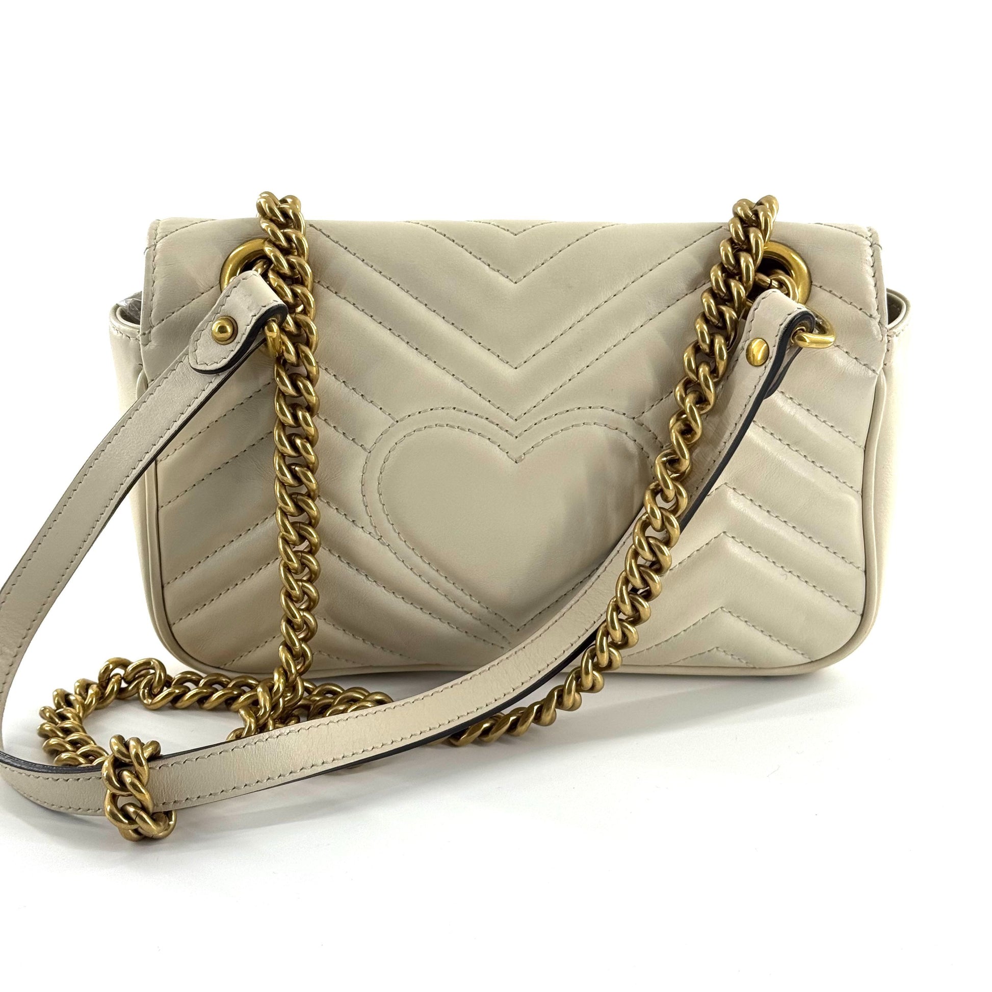 Gucci Marmont 22 Leather Beige - view 12
