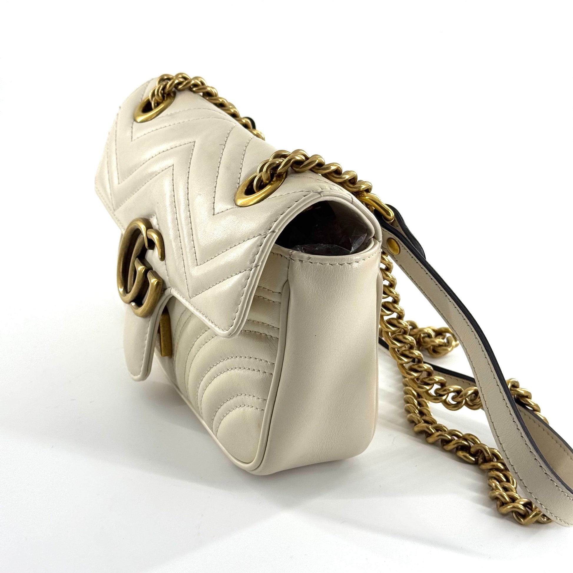 Gucci Marmont 22 Leather Beige - view 15