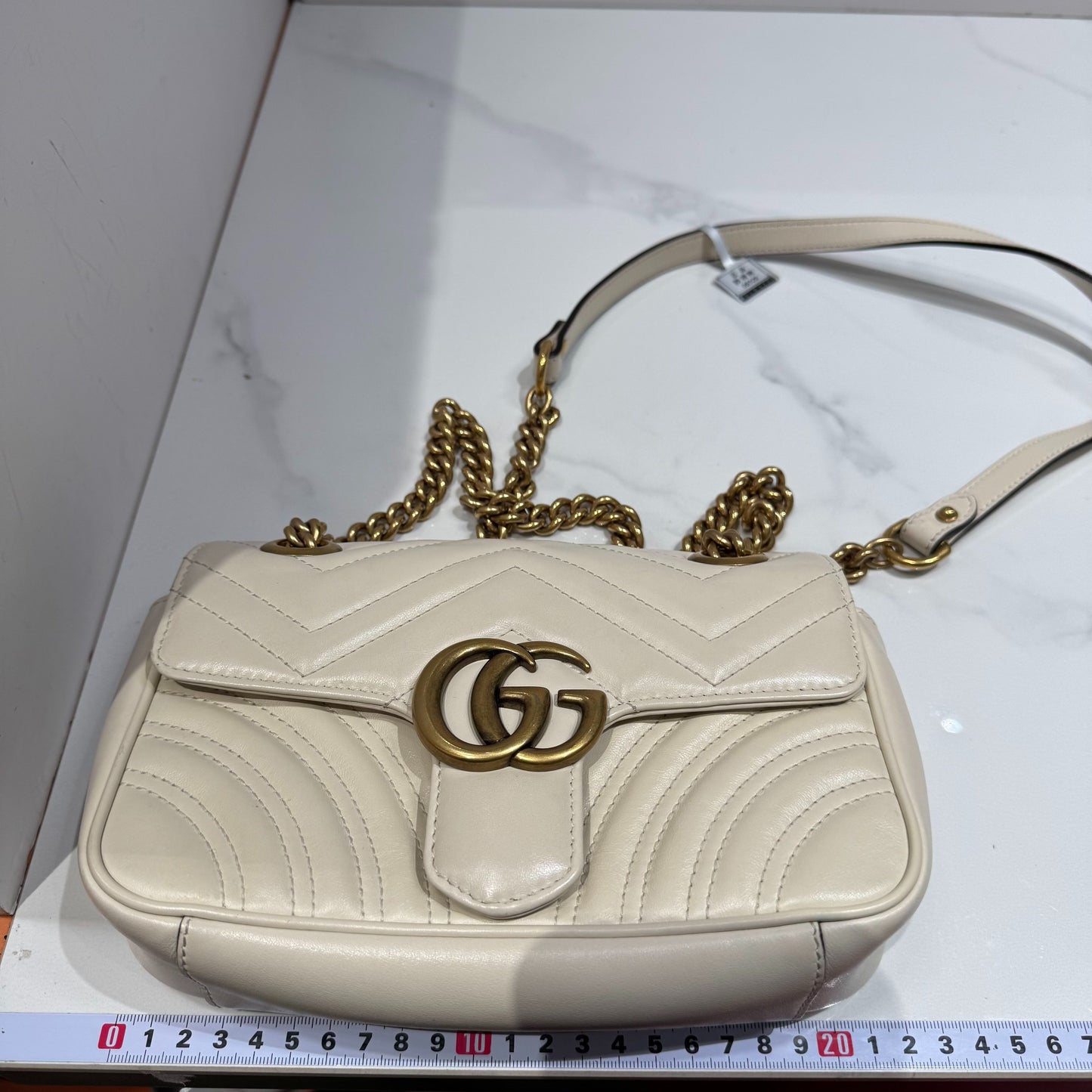 Gucci Marmont 22 Leather Beige - view 4